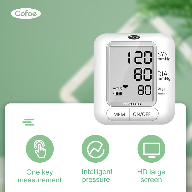 KF-75C Monitor de presión arterial de manguito grande para brazos grandes