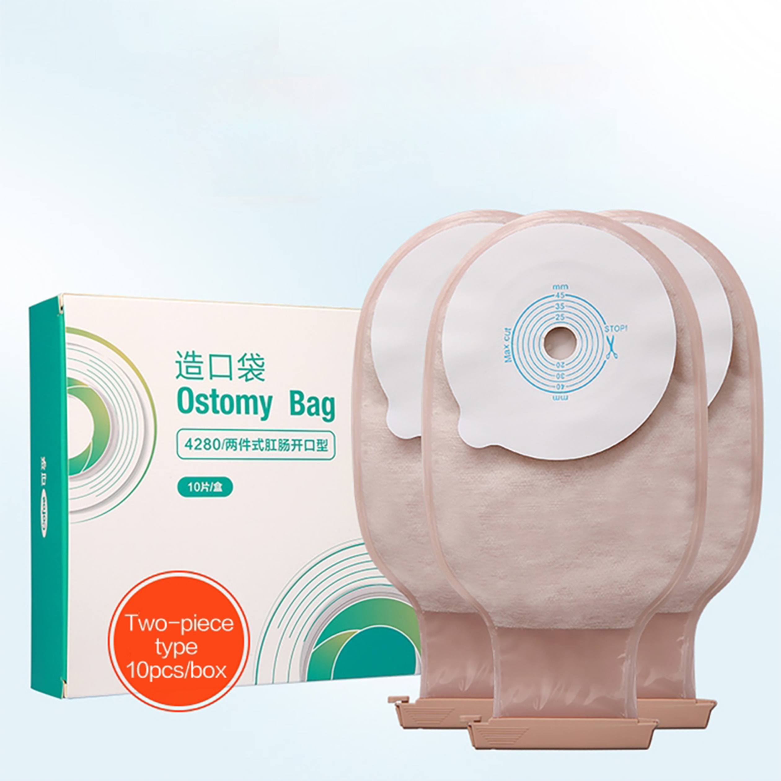 Cofoe 4280 Bolsa de ostomía Bolsa de colostomía de 20-45 mm bolsas de drenaje