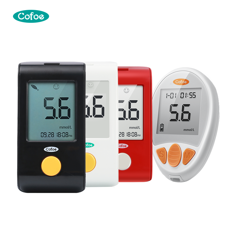 Cofoe Hot Sale Electronic Blood Glucosa Meder con voz LCD