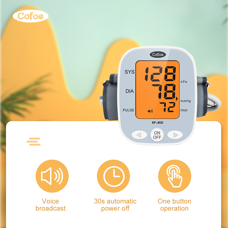 Monitor automático de presión arterial digital automática KF-65D (tipo de brazo)